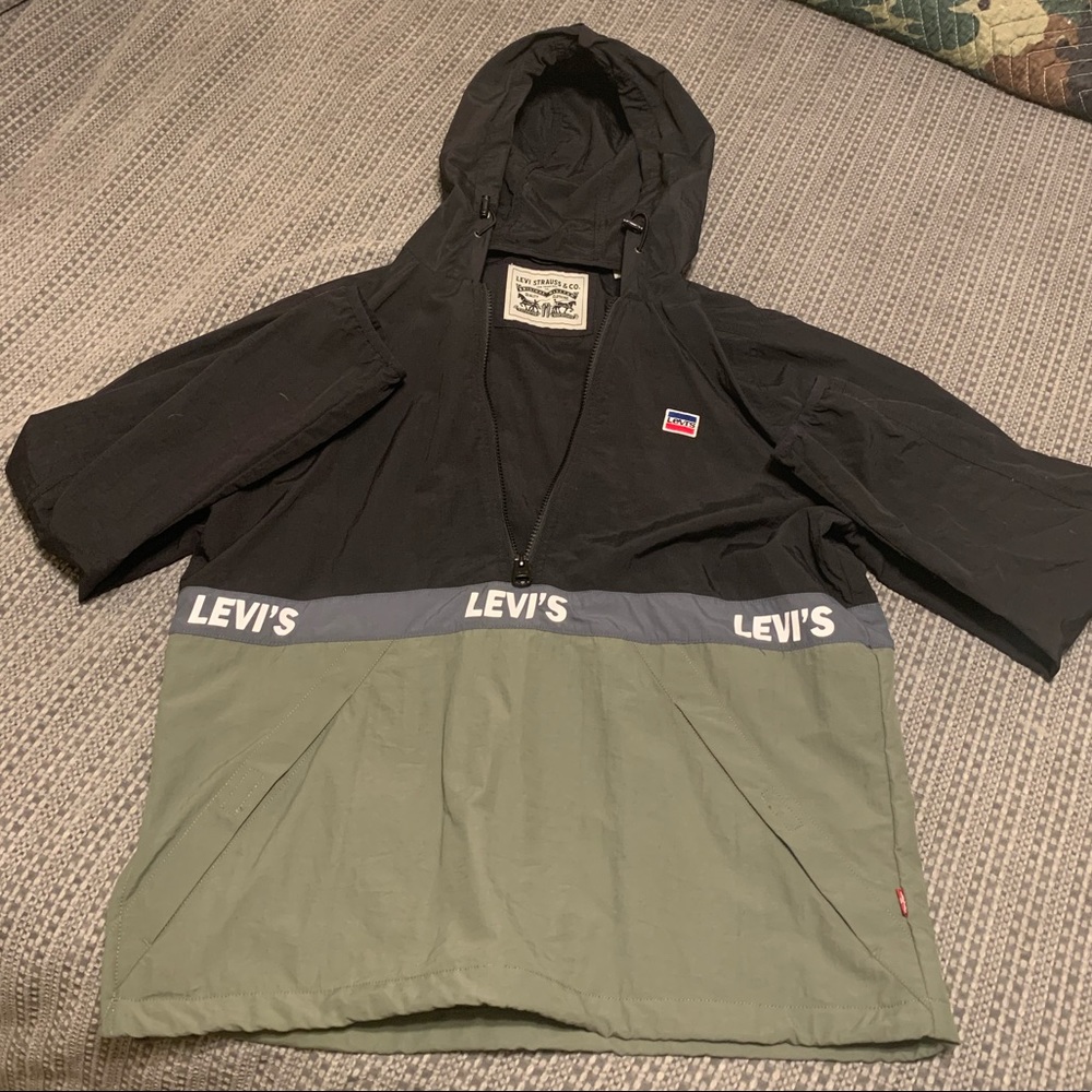 Levis Mens M Hooded Waterproof Pullover Anorak